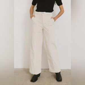 Bohme SADIE WIDE LEG PANTS IN CREAM